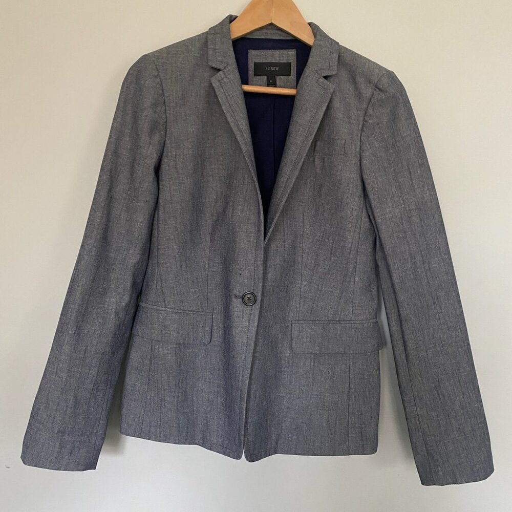 J.Crew Regent Chambray Blazer size 6